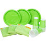 Heku Kit de Fête Jetable 120 Pièces Vert Clair