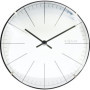 Horloge Murale NeXtime BIG Stripe Mini Dome Blanche - Silencieuse et Élégante, Ø 20 cm