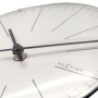 Horloge Murale NeXtime BIG Stripe Mini Dome Blanche - Silencieuse et Élégante, Ø 20 cm