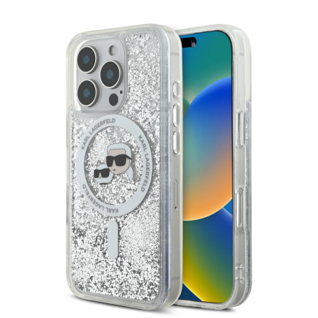 Coque Rigide à Paillettes Karl Lagerfeld pour iPhone 16 Pro Max