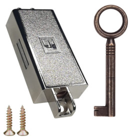 Serrure Espagnolette à Clé pour Meubles Anciens - Décoration Rustique