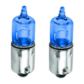 Ampoules BA9S 12V 10W Bleues Angel Eyes pour Voiture et Moto - Lot de 2