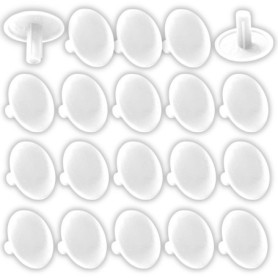 20 Cache Vis Plastique Universel Blanc - Protection Vis Cruciforme