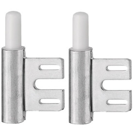 Charnières en Acier Nickelé pour Meubles - 2x Fiches à Visser