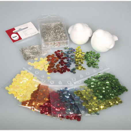 Kit créatif 3D Moineaux avec Paillettes - Rayher