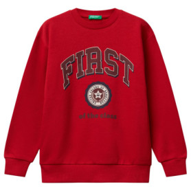 Sweat-shirt Rouge Enfant United Colors of Benetton avec Imprimé Multicolore