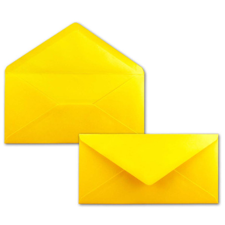 Enveloppes à Lettre Jaune Miel - Lot de 25 - DIN Long 110 x 220 mm