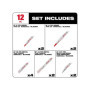 Coffret de 12 Lames Universelles Sawzall Milwaukee pour Démolition et Métal