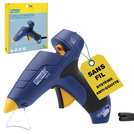 Pistolet à Colle Chaude Sans Fil Rapid CG270 - Idéal pour Bricolage et Artisanat