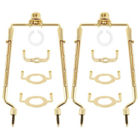 Kit de 2 Abat-Jours Harpe Réglables en Or pour Lampe