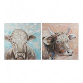 Cadre DKD Home Decor Caw Vache (100 x 3,5 x 100 cm) (2 Unités) 139,99 €
