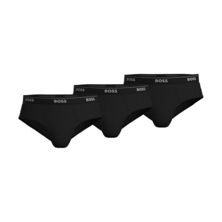 Lot de 3 Slips en Coton BOSS pour Homme - Noir, Taille M