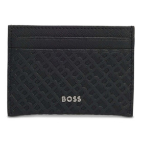 Porte-cartes BOSS Zair en Cuir Noir avec Compartiments Pratiques