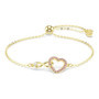 Bracelet Swarovski Hyperbola en Cristal Rose avec Cœur et Infini