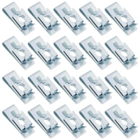 Lot de 20 Écrous en U M6 en Acier Galvanisé pour Fixation de Lumière