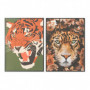 Cadre DKD Home Decor S3013690 Toile Tigre Moderne (52 x 2,7 x 72 cm) (2 Unités) 79,99 €