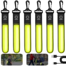 Lot de 6 cartables LED clignotants rechargeables pour enfants