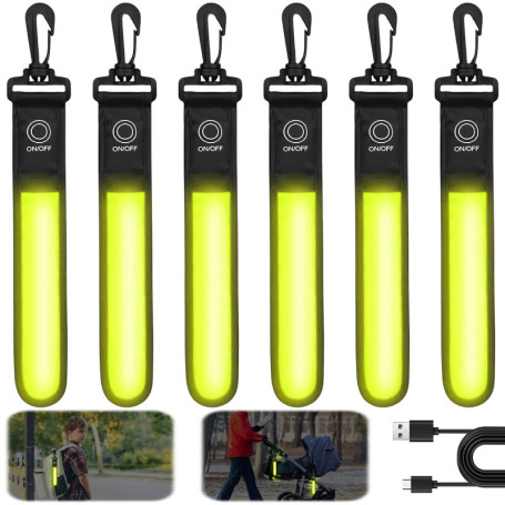 Lot de 6 cartables LED clignotants rechargeables pour enfants