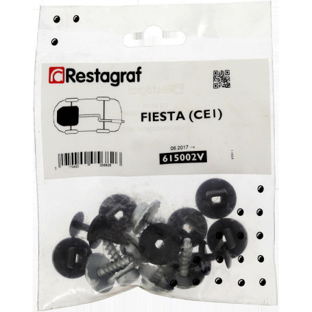 Kit de Fixations Complet pour Carénage Sous Moteur FIESTA (2017-2023) - Restagraf