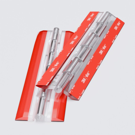 Pack de 4 Charnières à Piano Auto-adhésives en Acrylique Transparent 200mm
