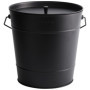 Morsø Seau à Cendres Ignifuge avec Couvercle - Design Élégant Noir Mat - 13 Litres