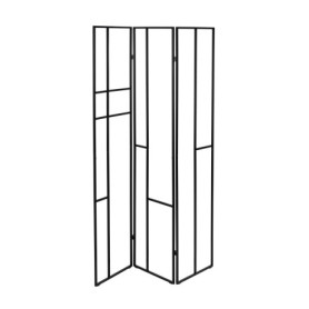 Paravent Shakti WENKO en Métal Noir - Séparateur de Pièce Élégant et Pratique