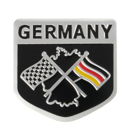 Autocollant Drapeau Allemand en Alliage Métal pour Voiture - Badge Racing C-FUNN
