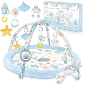 Tapis d'Éveil Ocean Nukido avec Arches Amovibles et 7 Jouets Multifonctionnels