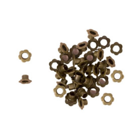 Lot de 40 Oeillets à Fleurs en Bronze pour Scrapbooking et Bricolage