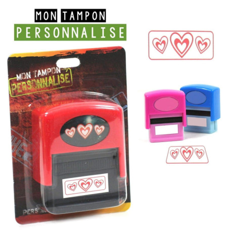 Tampon encreur personnalisé en forme de cœur - DRAEGER PARIS 1886