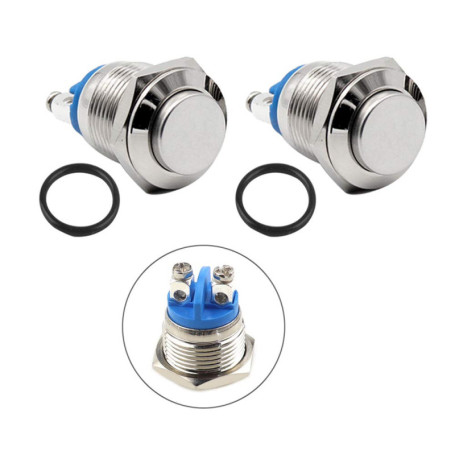 Pack de 10 Interrupteurs Bouton-Poussoir Momentané 16mm QitinDasen