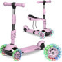 Trottinette 3 en 1 Ricokids pour Enfants - Tricycle et Balance Rose