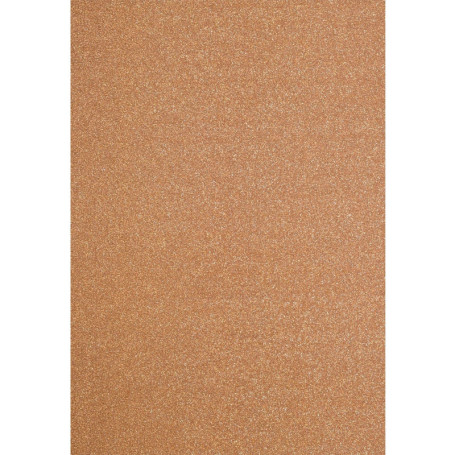 Papier Pailleté Cuivre A4 - Lot de 5 Feuilles pour Loisirs Créatifs