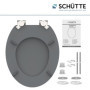 Abattant de WC Schütte Spirit Grey avec frein de chute - Résistant jusqu'à 150 kg