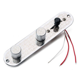 Plaque de Commande Pré-câblée pour Guitare Électrique Fender Telecaster - Chromée