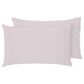 Lot de 2 Taies d'Oreiller Colorées en Coton - Silver Pink - Giovanni Dolcinotti