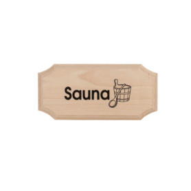 Panneau en Bois 8 Pans 'Sauna' - Signalisation Élégante