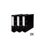 Lot de 3 classeurs à levier Exacompta - Noir, 80mm, A4