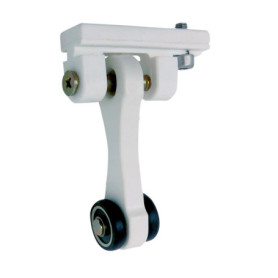 Poulie Coulissante Micel pour Pergola - Rallonge 60 mm, Nylon Blanc