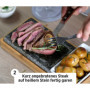MÄSER Set de Pierre Chaude pour Barbecue - Granit et Bambou - Idéal pour Steaks