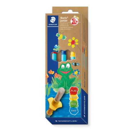 Ensemble de Pinceaux Synthétiques Noris Junior - Couleurs et Tailles Assorties
