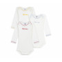 Lot de 3 bodies manches longues en coton pour bébé - Petit Bateau
