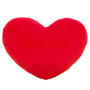 Coussin en Forme de Cœur Rouge en Peluche - Décoration Douce et Mignonne
