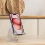 Support de Téléphone Portable en Acrylique Transparent pour Bureau - Compatible iPhone et Android