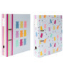 Lot de 2 classeurs A4 B'LOG SWEET CANDY avec motifs colorés