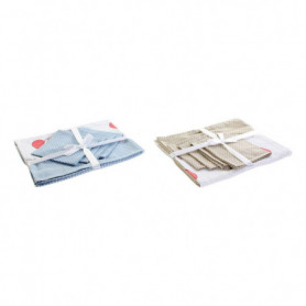 Nappe et serviettes de table DKD Home Decor Love Beige Bleu Coton (150 x 1 x 150 85,99 €