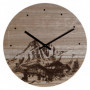 Horloge Murale DKD Home Decor Montagne Noir Bois MDF (30 x 30 x 1.5 cm) 24,99 €