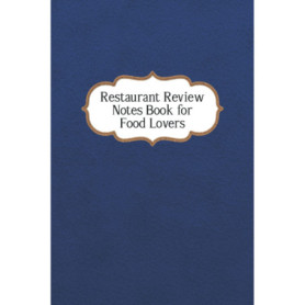 Carnet de Notes pour Critiques de Restaurants - Couverture en Simili Cuir Bleu