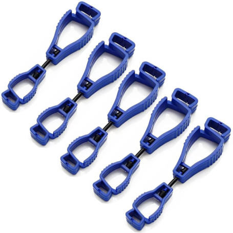 MiaLover Lot de 5 Pinces à Gants de Sécurité - Accessoires Pratiques pour Travaux et Jardinage