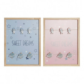 Cadre Photos avec Pinces DKD Home Decor Sweet Dreams Bois MDF (40 x 40 x 3 cm) ( 31,99 €